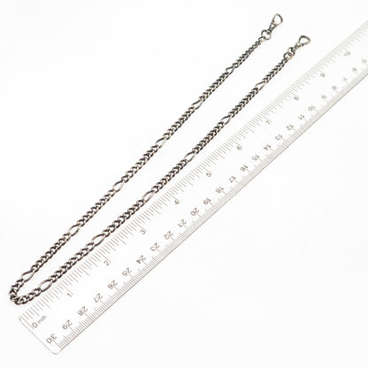 800 Silver Antique Art Deco Austrian Pocket Watch Chain 20"