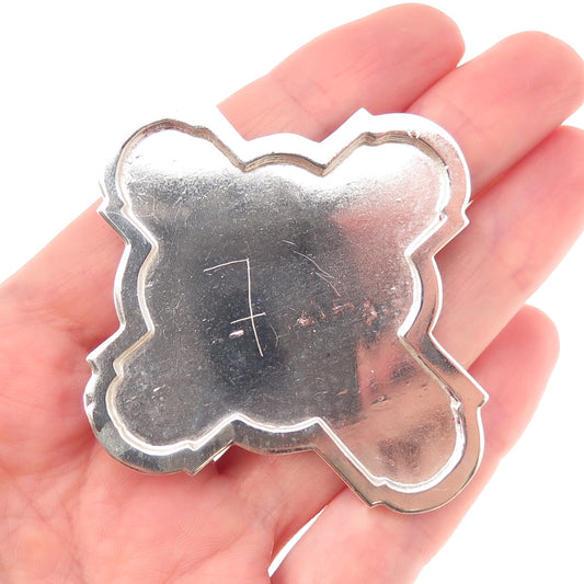 Sergio Bustamante 925 Sterling Vintage Mexico Cross Pin Pendant (missing part)