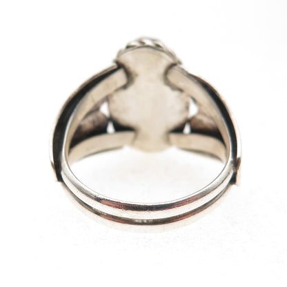 Old Pawn 925 Sterling Silver Vintage Southwestern MOP Tribal Ring Size 5.75