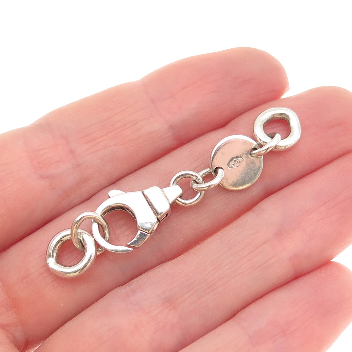 Movado 925 Sterling Silver Vintage Lobster Lock Clasp Necklace Ends
