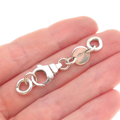 Movado 925 Sterling Silver Vintage Lobster Lock Clasp Necklace Ends