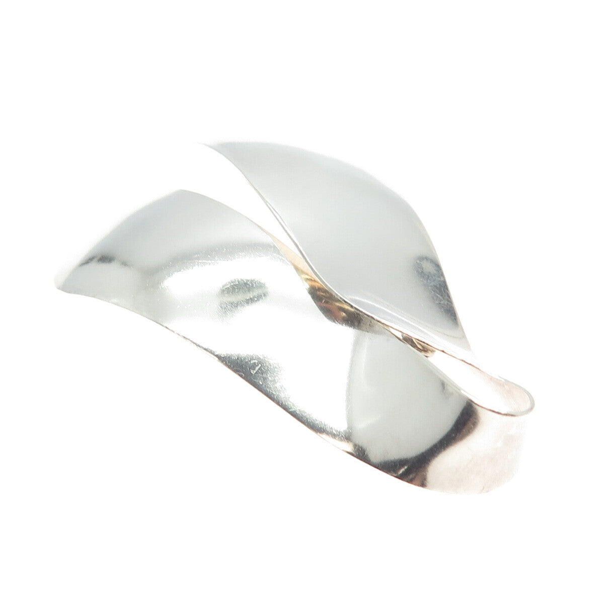 SUZENNE SYZ 925 Sterling Silver Vintage Modernist Handmade Pin Brooch