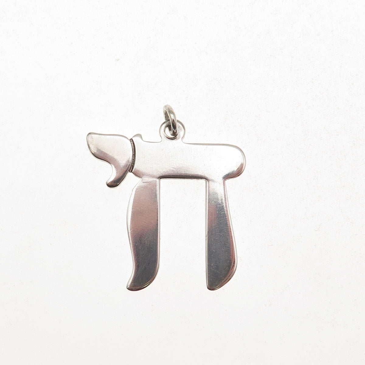 Elco 925 Sterling Silver Vintage Chai Judaica Charm Pendant