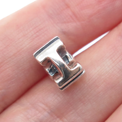 CHAMILIA 925 Sterling Silver Letter H Initial Bead Charm