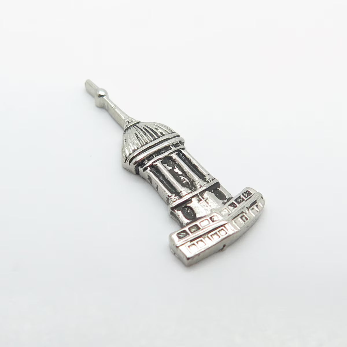 925 Sterling Silver Vintage Church Pendant