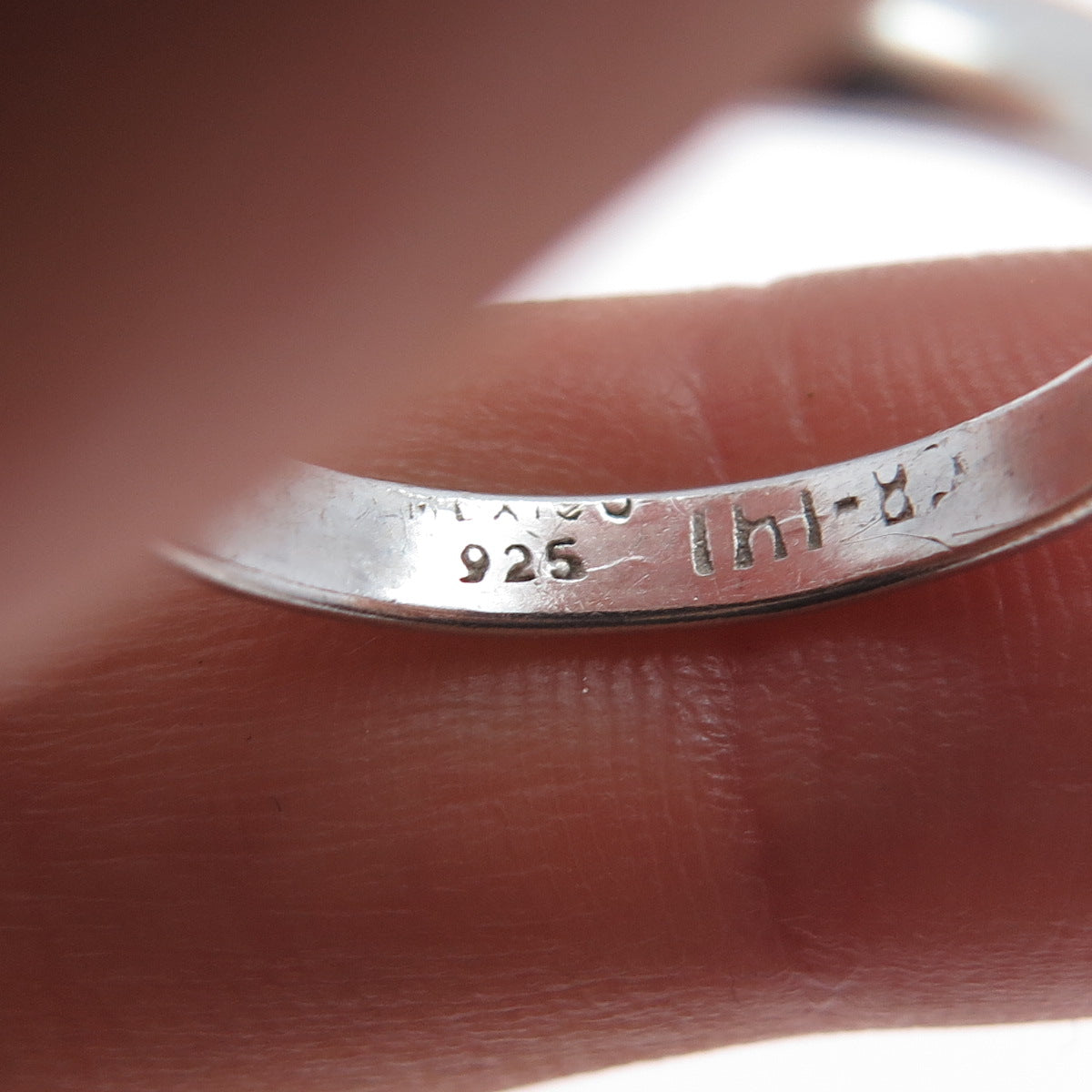 925 Sterling Silver Vintage Mexico Classic Wedding Stackable Band Ring Size 8