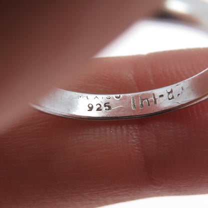 925 Sterling Silver Vintage Mexico Classic Wedding Stackable Band Ring Size 8