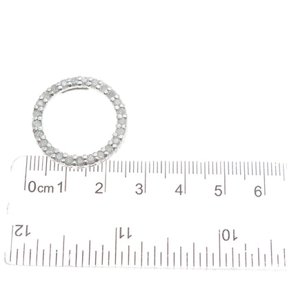 CHARLES WINSTON Sterling Silver Real Round-Cut Diamond Circle of Life Pendant