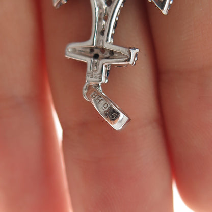 EFFY 925 Sterling Silver Real Multi-Color Sapphire Anchor Charm Pendant