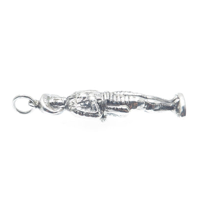 925 Sterling Silver Vintage REO Cavalier Needle Holder Pendant