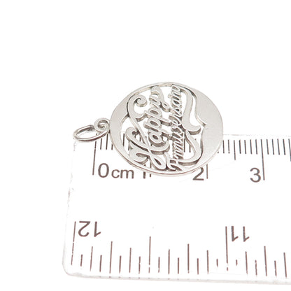 Rembrandt 925 Sterling Silver Vintage Happy Anniversary Charm Pendant