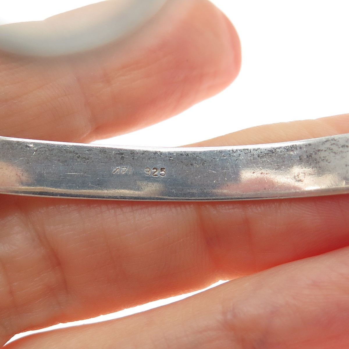 ANGEL STUDIOS Sterling Silver Vintage Larimar Sound of Freedom Bracelet 6.75"