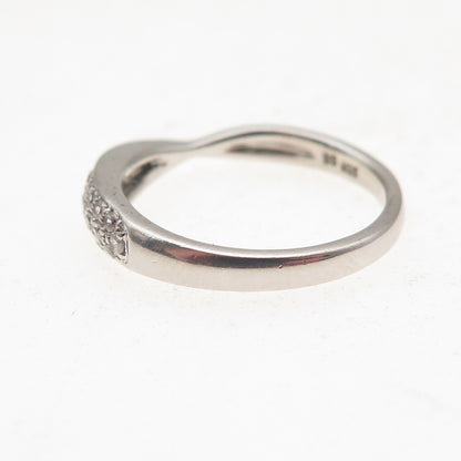 925 Sterling Silver Round-Cut C Z Ring Size 6.75