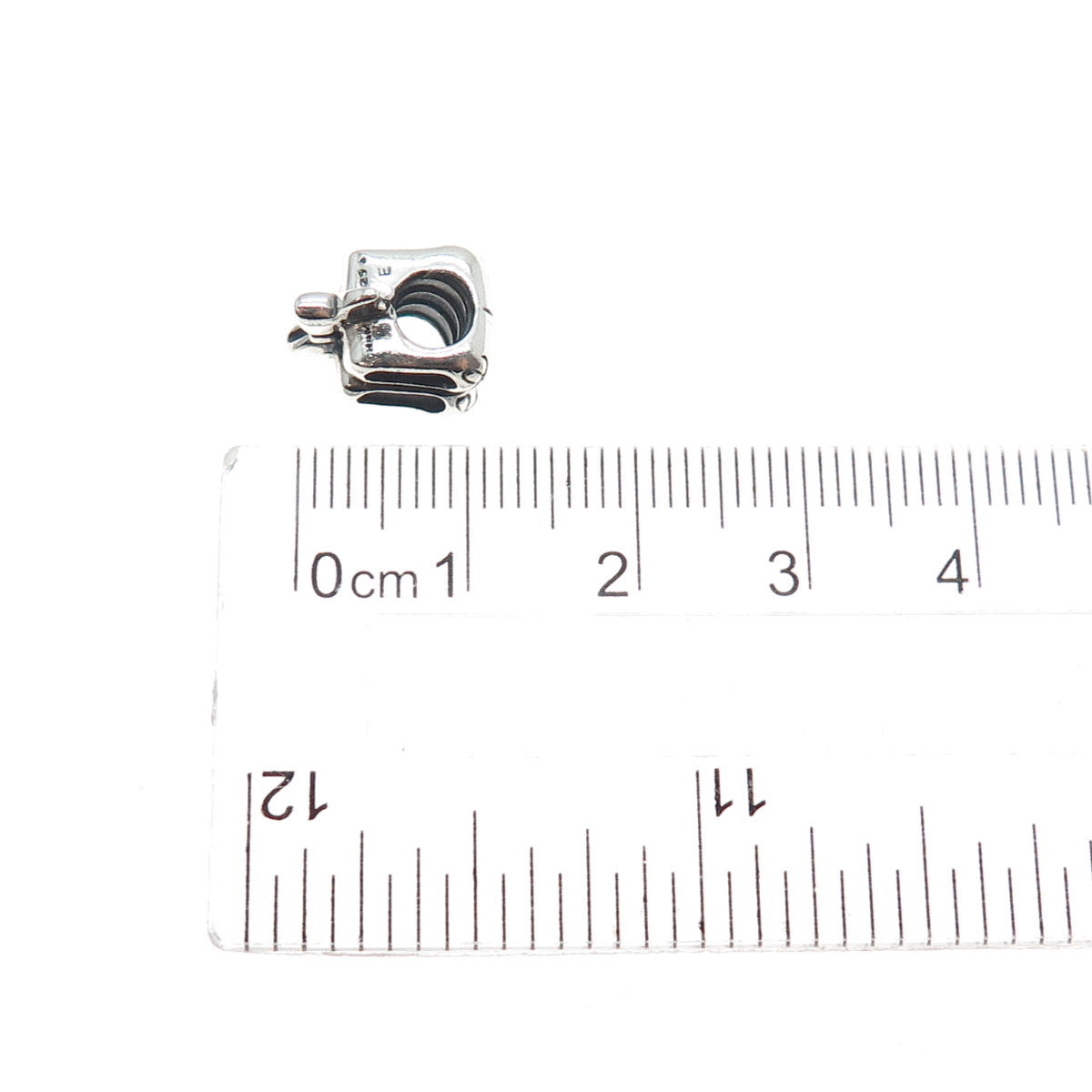 CHAMILIA 925 Sterling Silver Ballet Bow Shoes Slide Bead Charm