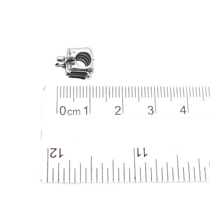 CHAMILIA 925 Sterling Silver Ballet Bow Shoes Slide Bead Charm