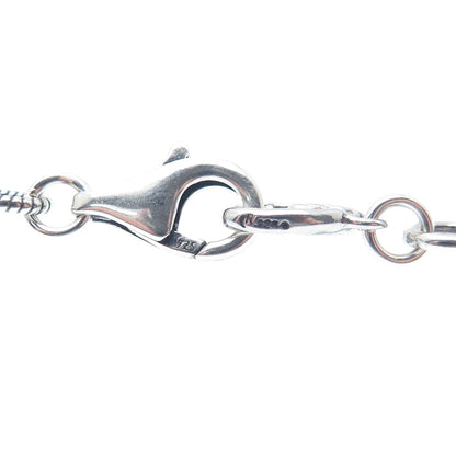 CAROLYN POLLACK 925 Sterling Silver Vintage Twisted Cable Chain Necklace 18-20"