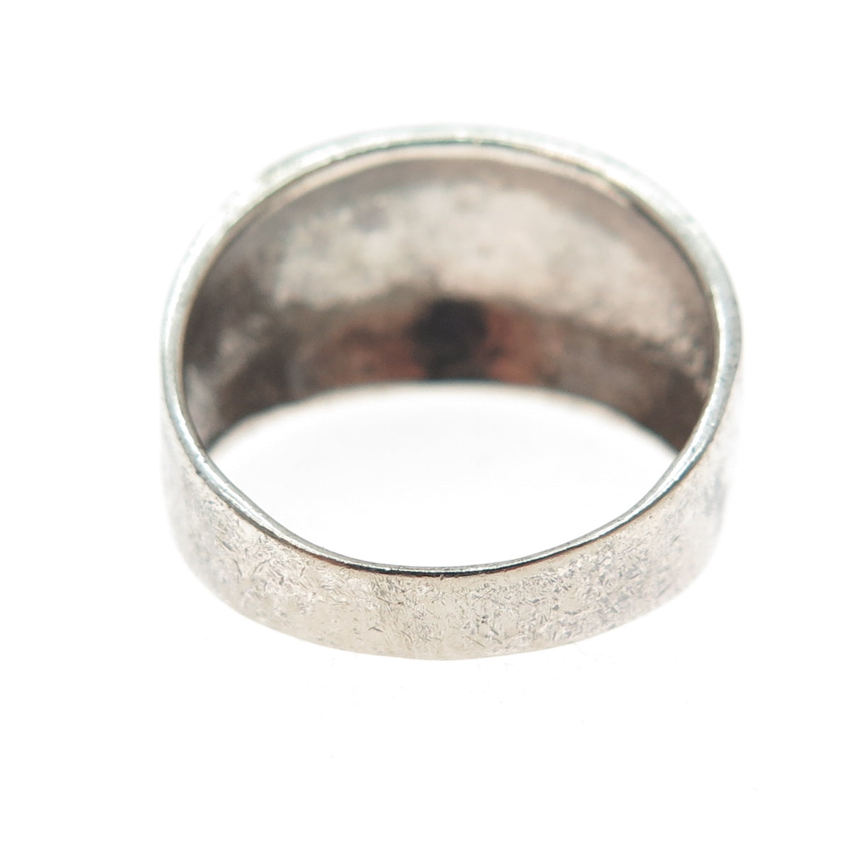 CHARLES WINSTON Sterling Silver Vintage Diamond-Illusion Oxidized Ring Size 8.25