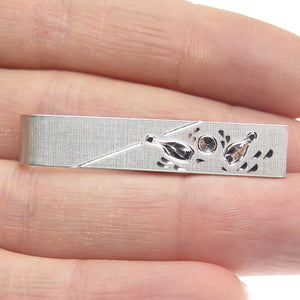 WELLS 925 Sterling Silver Vintage Bowling Tie Clip