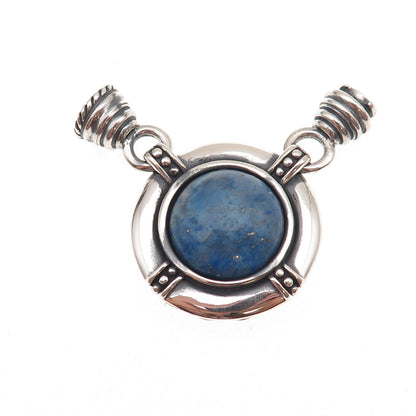 Carolyn Pollack 925 Sterling Silver Vintage Real Lapis Centerpiece Pendant