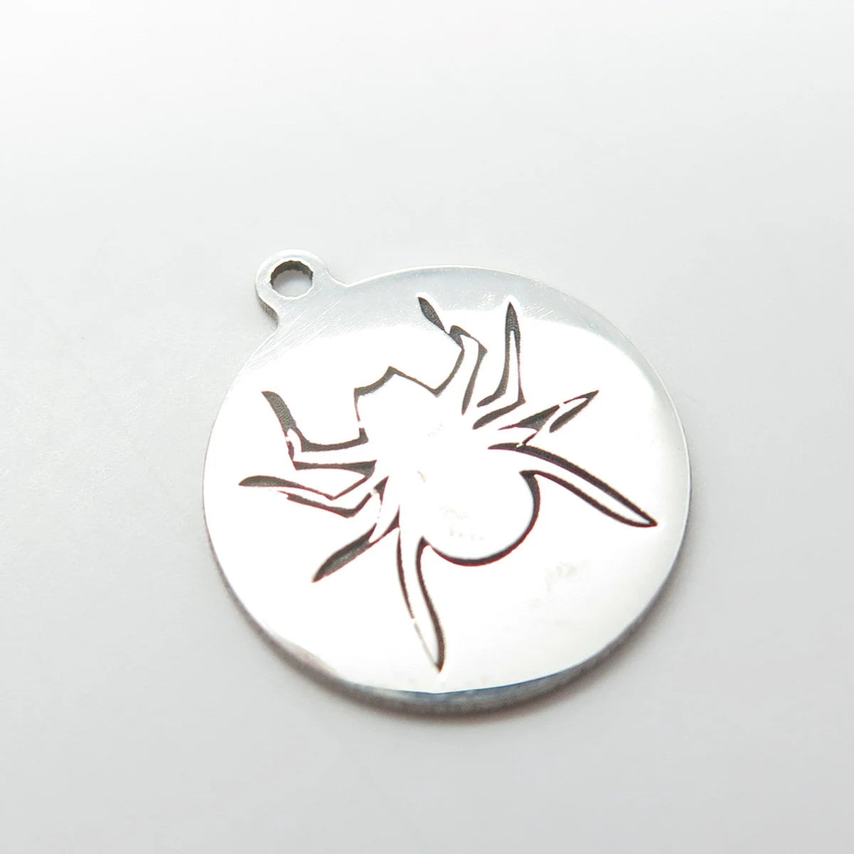 925 Sterling Silver USA Two In Town Spider Charm Pendant
