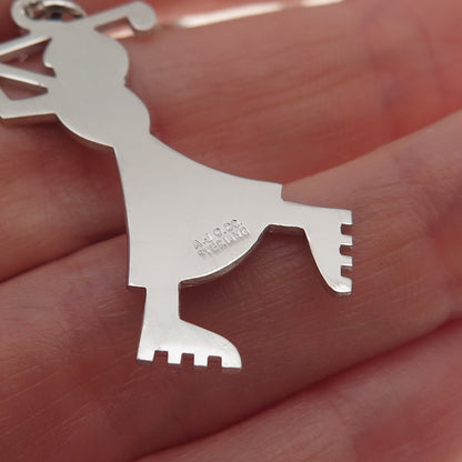 American Jewelry Chain Co 925 Sterling Vintage Female Golf Player Key Fob Holder