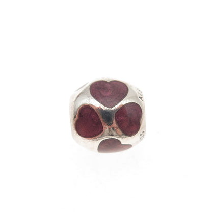 Pandora 925 Sterling Silver Enamel Love You Slide Bead Charm