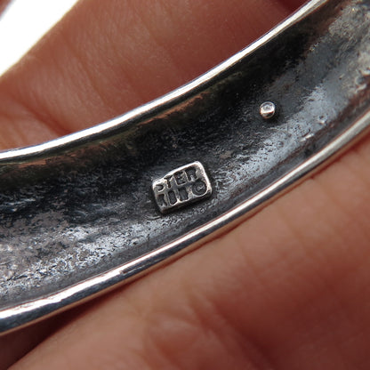 KABANA 925 Sterling Silver Vintage Modernist Oxidized Adjustable Bracelet 7"