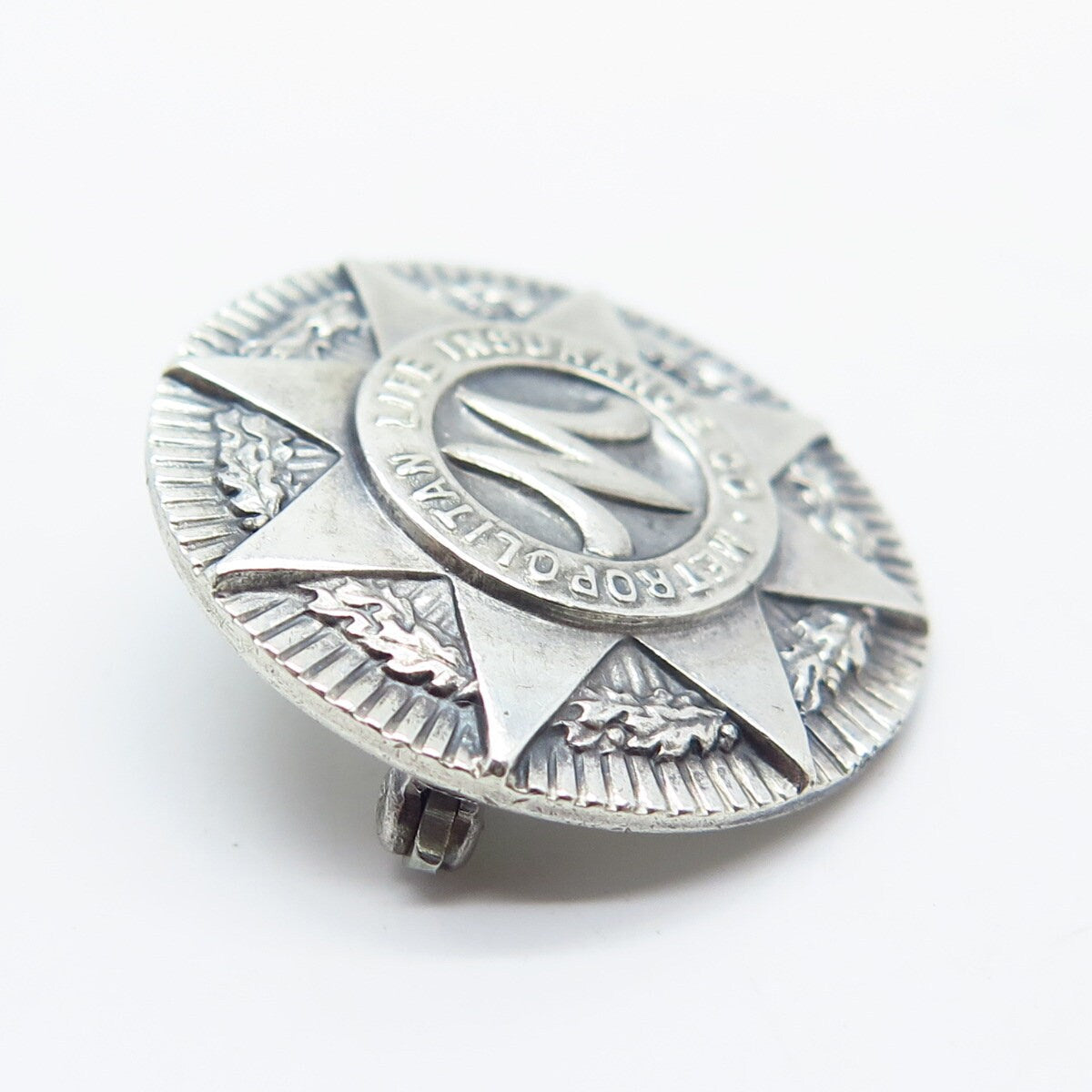 925 Sterling Silver Vintage Metropolitan Life Insurance Co. Pin Brooch