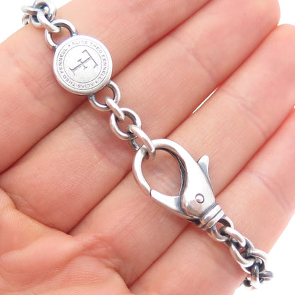 Theo Fennell Sterling Silver Vintage London Leo Zodiac Oxidized Bracelet 6.25"