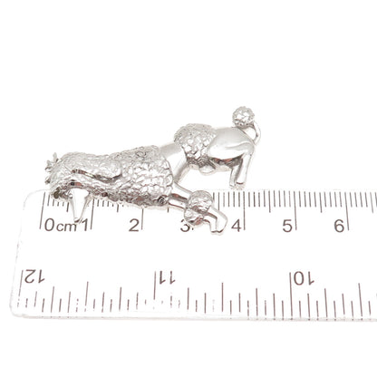 RICHLINE 925 Sterling Silver Vintage Poodle Dog Pin Brooch