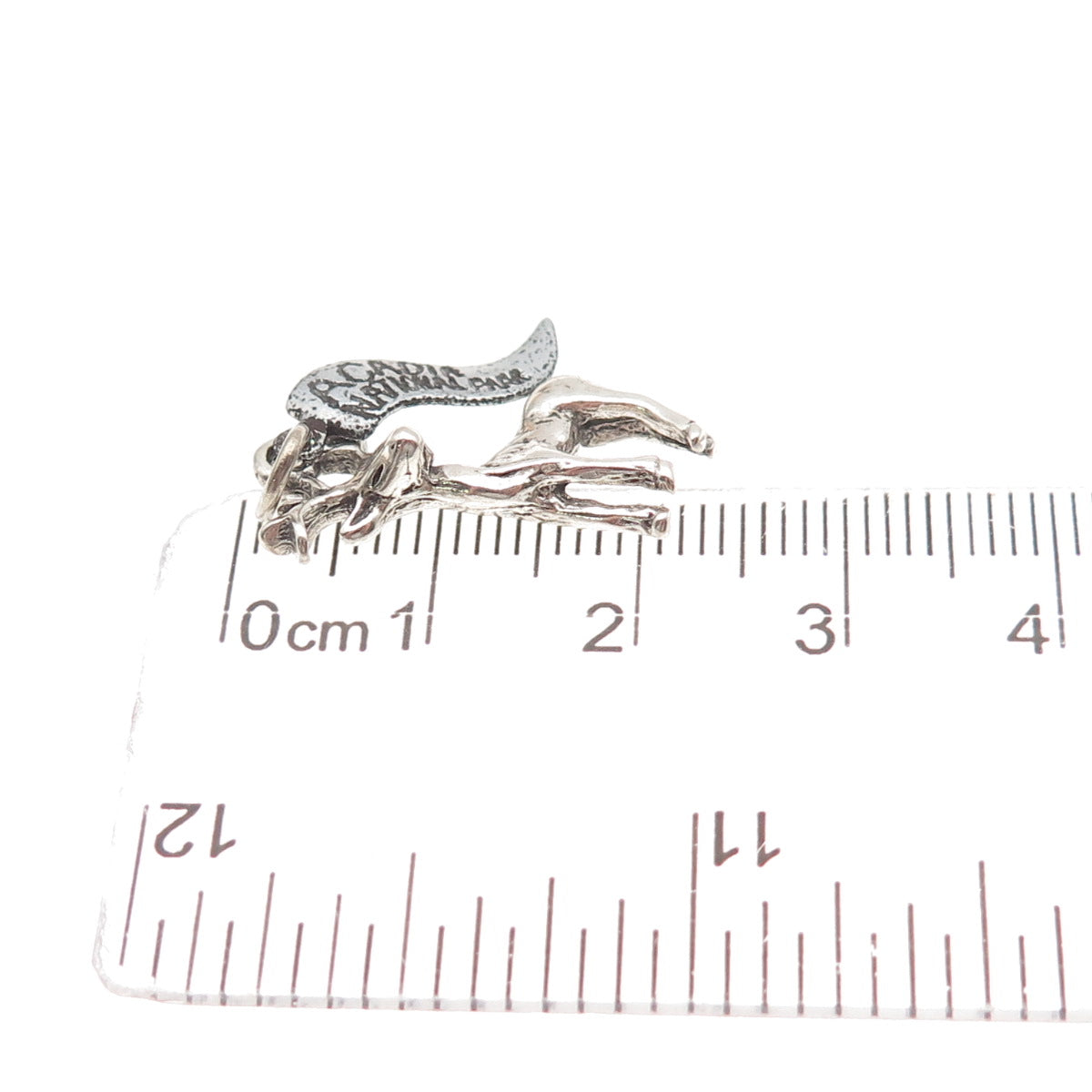 925 Sterling Silver Vintage Acadia National Park Deer Oxidized Charm Pendant