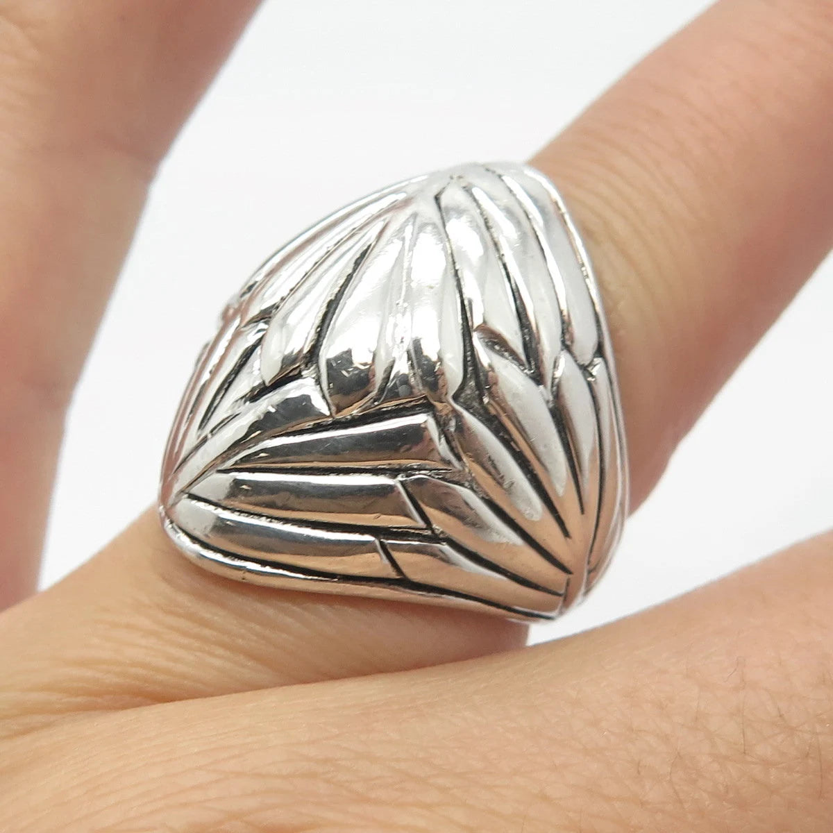 925 Sterling Silver Vintage Chapal-Zenray Inc. Modernist Ring Size 6