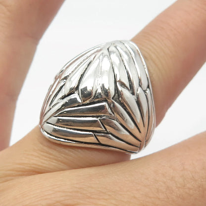 925 Sterling Silver Vintage Chapal-Zenray Inc. Modernist Ring Size 6