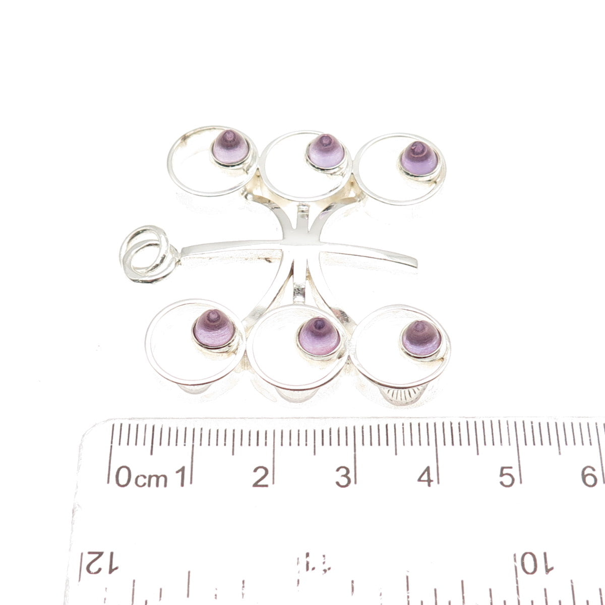Kultaseppa Salovaara Sterling Vintage Finland Real Amethyst Modernist Pendant