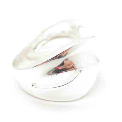 925 Sterling Silver Crossover Ring Size 7.25