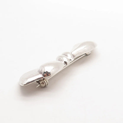 925 Sterling Silver Vintage Bow Pin Brooch