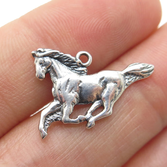 G&S Jewelry Mfg. Sterling Silver Vintage 1996 Southwestern Horse Charm Pendant