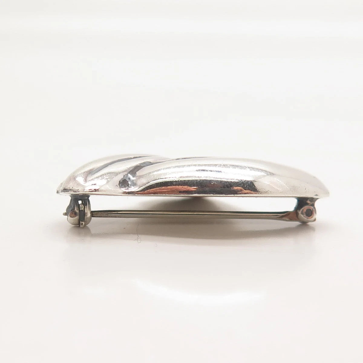 925 Sterling Silver Vintage Mexico Ribbed Knot Pin Brooch