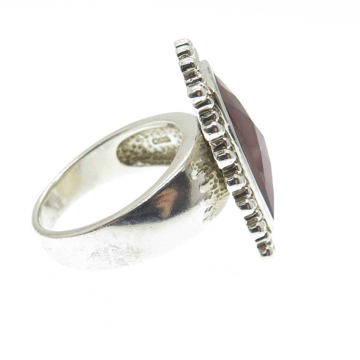 WHITNEY KELLY 925 Sterling Silver Vintage Doublet Jasper Gem Ring Size 10.25