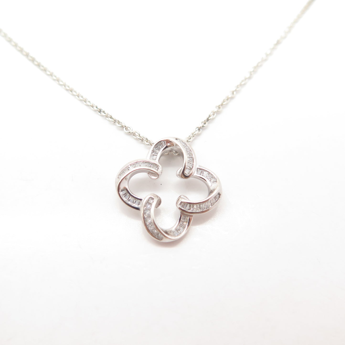 925 Sterling Silver C Z Rolo Chain Necklace 20"