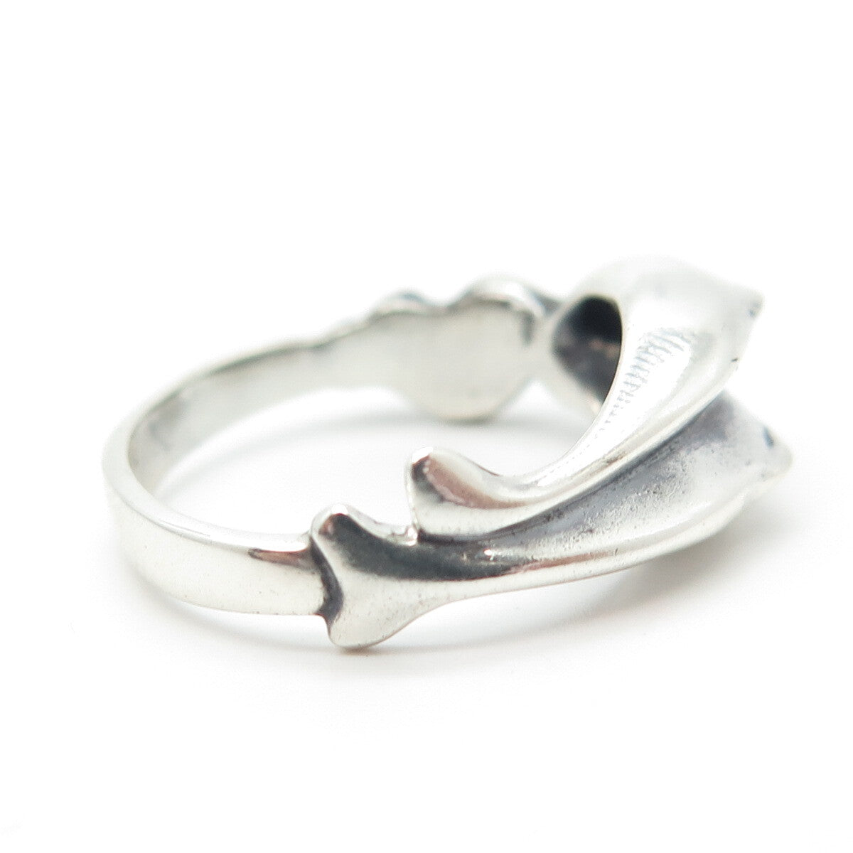 925 Sterling Silver Vintage Friendly Dolphin Ring Size 5.5