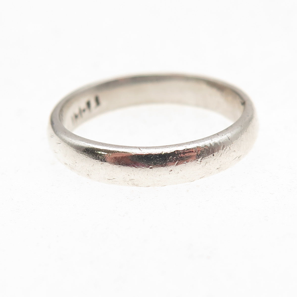 925 Sterling Silver Vintage Mexico Classic Wedding Oxidized Band Ring Size 9
