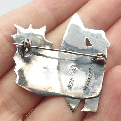 925 Sterling Silver Vintage Mexico Surfing Pin Brooch