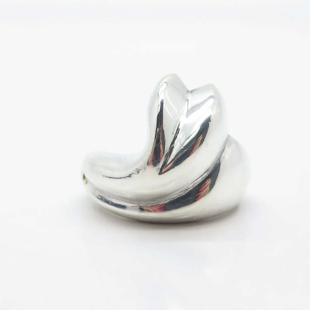 925 Sterling Silver Vintage Mexico Ribbed Ring Size 7.25