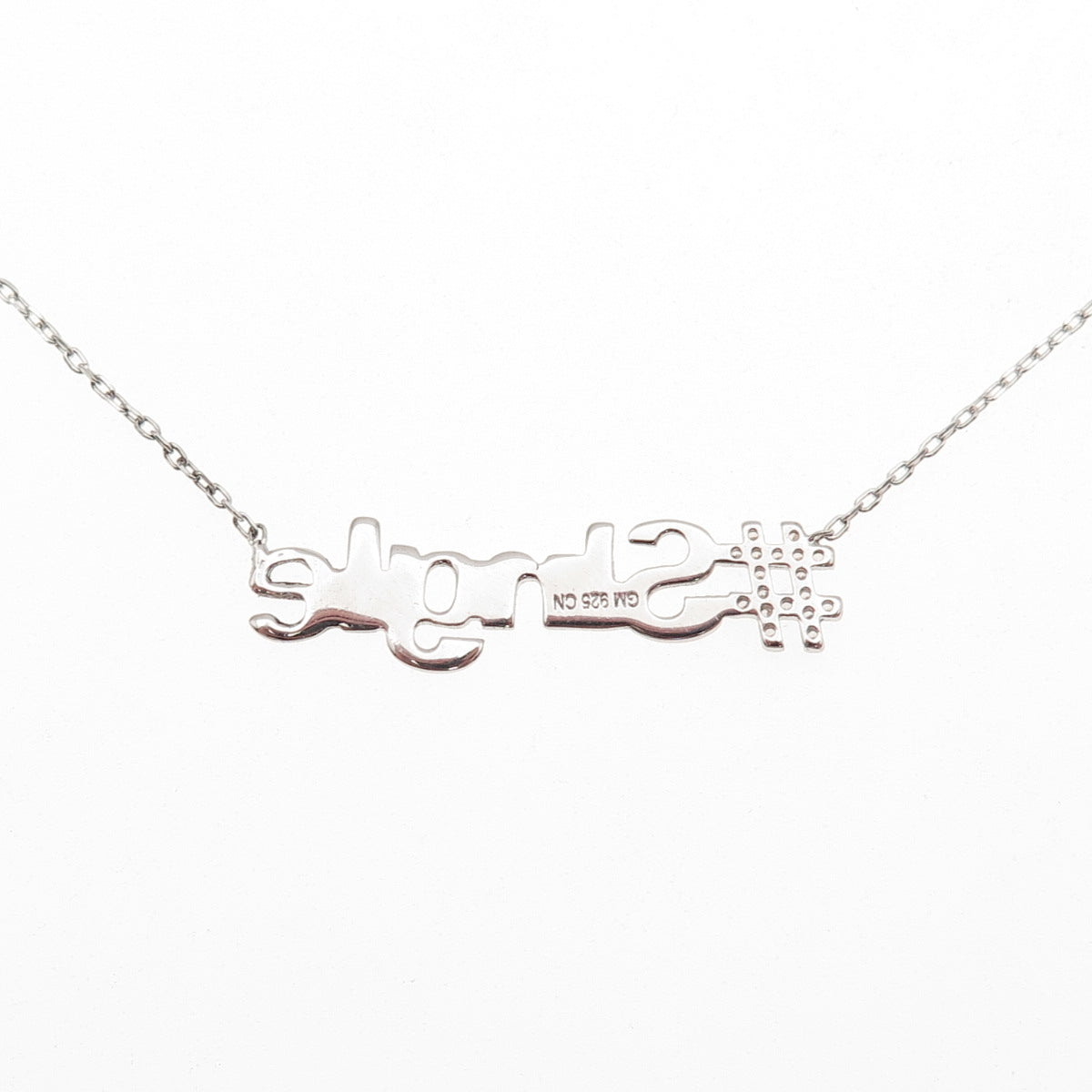 925 Sterling Silver Round-Cut C Z #Single Cable Chain Necklace 16-18"