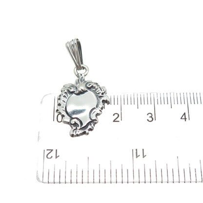 IC James Craig 925 Sterling Silver Vintage Art Deco Style Oxidized Charm Pendant