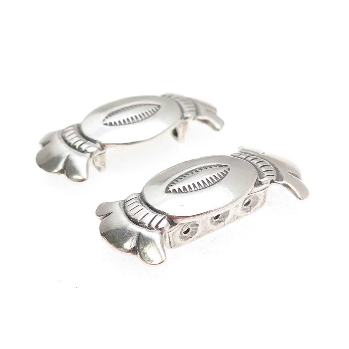 Carolyn Pollack Old Pawn Sterling Silver Vintage SET of 2 Watch Bracelet Parts