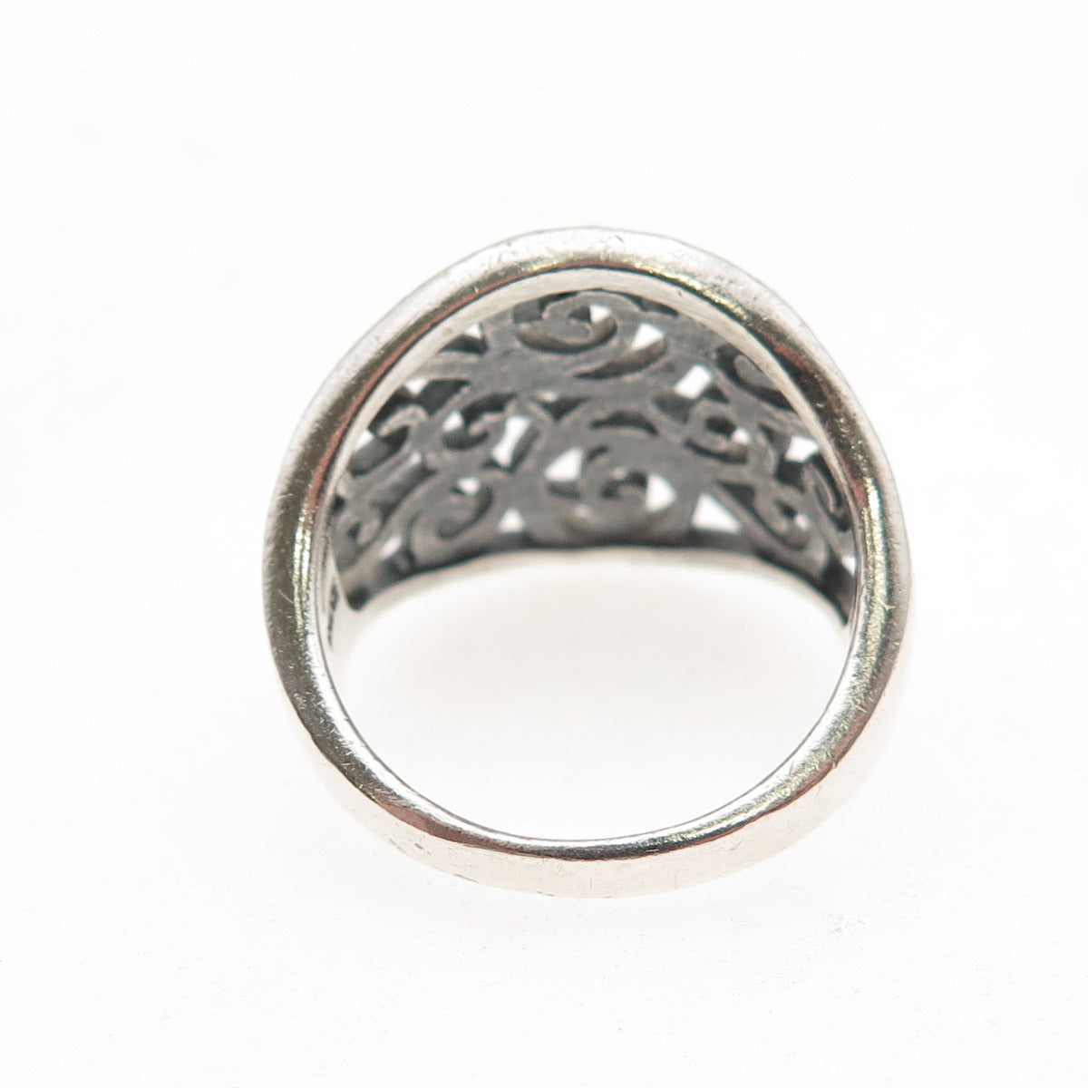 Charles Winston 925 Sterling Silver Vintage Swirl Oxidized Ring Size 6