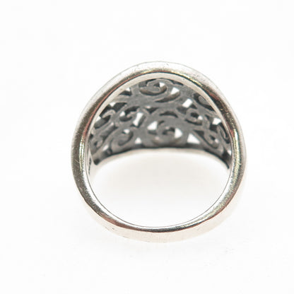 Charles Winston 925 Sterling Silver Vintage Swirl Oxidized Ring Size 6