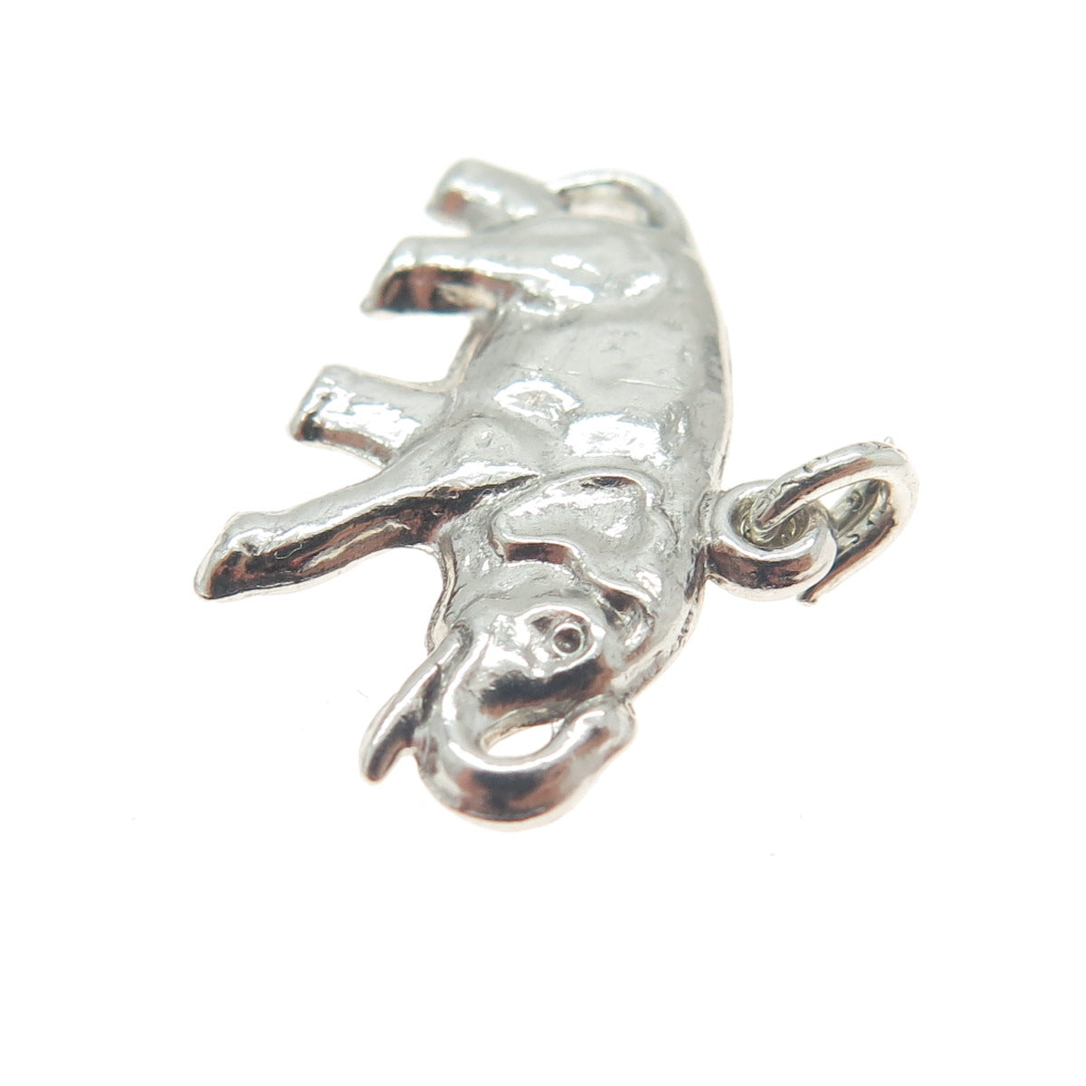 J.M. FISHER 925 Sterling Silver Vintage Elephant for Good Luck 3D Pendant